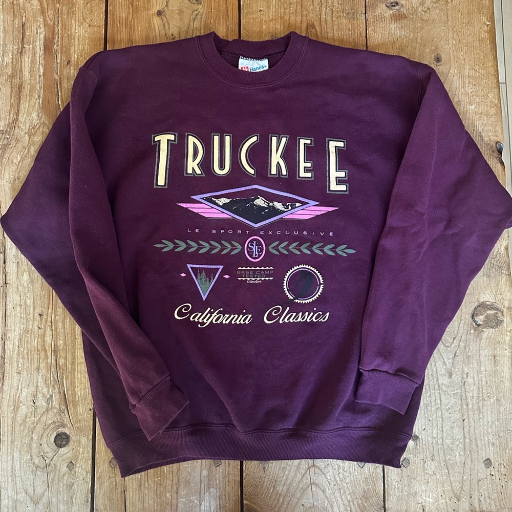 Vintage Hanes Truckee Graphic Crewneck Sweatshirt Size Large